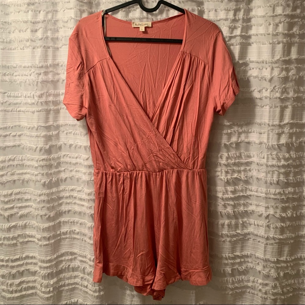 Cute red-Orange romper! Only worn once!